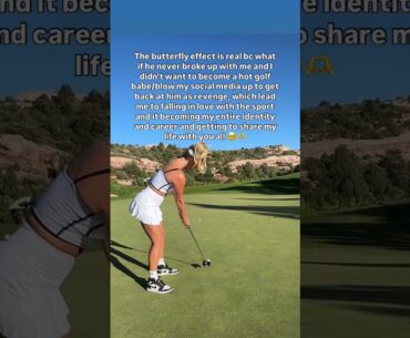 His loss, my gain 🦋🥹⛳️🙏 #butterflyeffect #thankful #golf #golfbabe #golfer #puttfordough #golflife