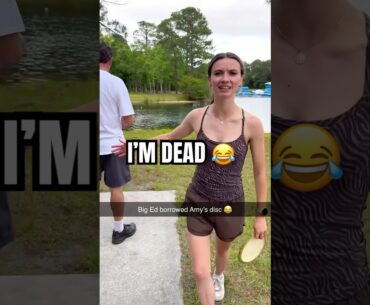 RATE THIS FORM 1-10 😂 Big Ed borrowed Amy’s disc… 😭 #discgolf #frisbee #funny
