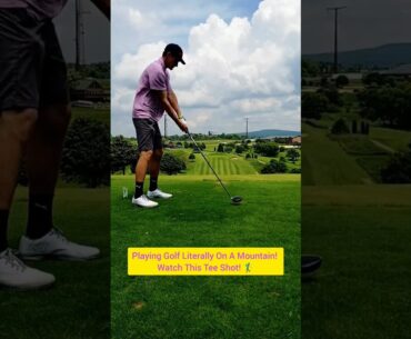 Driver Tee Shot Down The Mountain! Viral Golf Shot, Wisconsin's hidden gem golf course! Deer Valley.