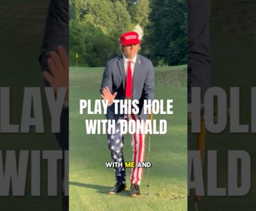 Play this Hole with Donald! 🇺🇸👍⛳️ #donaldtrump #golf #comedy