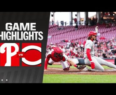 Phillies vs. Reds Game Highlights (4/22/24) | MLB Highlights