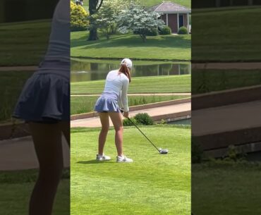 Golfers golfing
