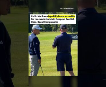 Collin Morikawa has a new caddie on the bag this week at the Scottish Open #pgatour #shorts #golf