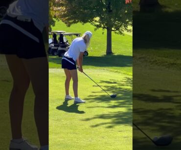 Golfers golfing