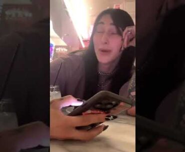 #RheaRipley singing to #JustinBieber's 'Baby' while out at dinner