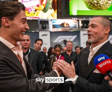 George Russell GATECRASHES Brad Pitt's interview at F1 movie premiere!