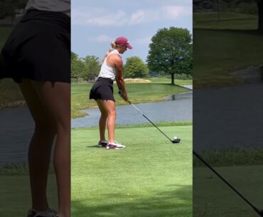 Golfers golfing