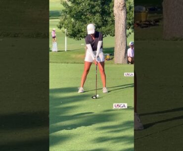 Golfers golfing