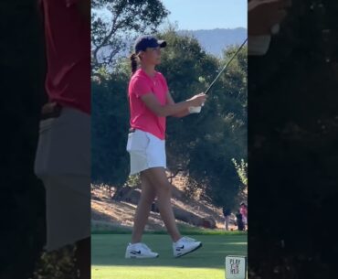 Golfers golfing