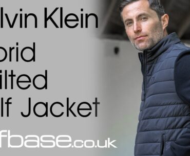 Calvin Klein Mens 2024 Hybrid Quilted Fleece Funnel Neck Golf Jacket