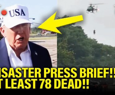 Trump holds DISASTER PRESSER on DEADLY FLOODS