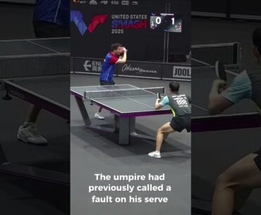 Slovak player Wang Yang was disqualified at WTT USA Smash 2025 after damaging the table.
