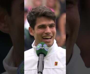 Be careful Carlos... ⚽️😂 #Wimbledon #Shorts #Tennis