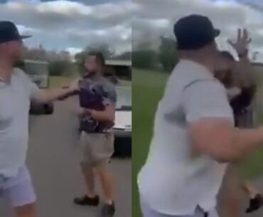 Shocking Moment Golfer tries to FIGHT Former NHL Player Nick Tarnasky