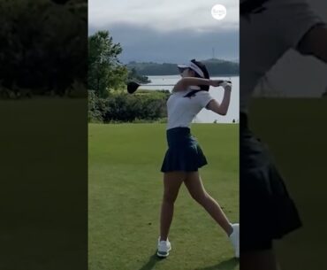 여수바다 CF 보는 듯 🤍💚 | KLPGA 김민(Min Kim) #골프레슨