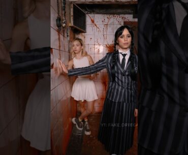 WOW, it really works! #jennaortega #fakeortega #wednesday #enid #shorts #netflix
