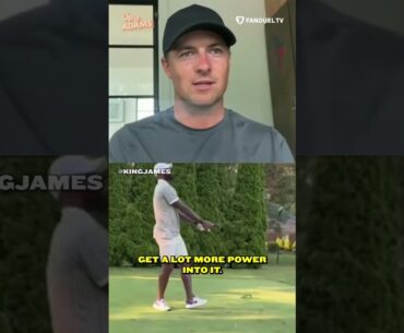 Jordan Spieth Gives LeBron James Feedback on His Golf Swing!