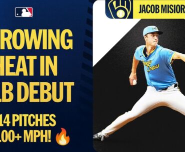 14 pitches over 100+ MPH in MLB debut! 😳 Jacob Misiorowski comes out FIRING in first start!