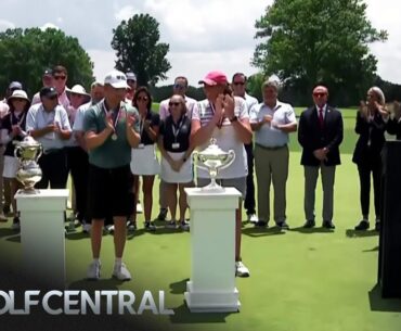 U.S. Adaptive Open winners Kim Moore, Kipp Popert accept their medals | Golf Central | Golf Channel