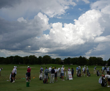 SPRINGFIELD, ILLINOIS - JUNE 27: Players warm