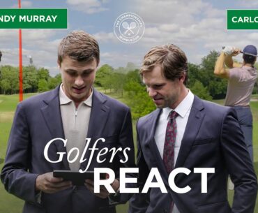 "You can tell he's retired!" | Golfers React to Carlos Alcaraz and Andy Murray!