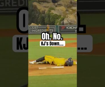 KJ Jackson “Bet You Won’t” Hit by Pitch #shortsfeed#betyouwont#baseball#funny#savannahbananas