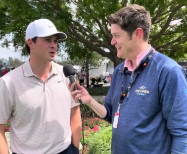 Davis Thompson on Sunday pressure, expectations of his caddie, and his 1st Masters