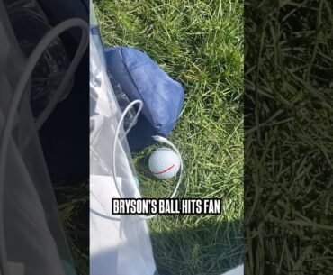 Bryson gives fan a signed ball after his tee shot hit him. (via @jtomzak/IG)