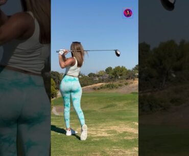 Amazing Golf Swing you need to see | Golf Girl awesome swing | Golf shorts |  Jas Grewal