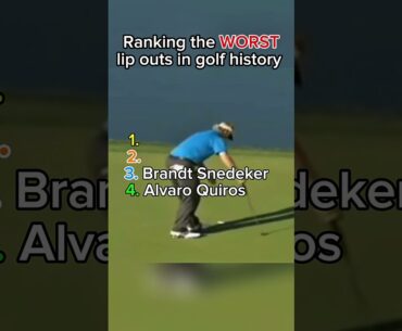 WORST lip outs in golf history #golf #shorts