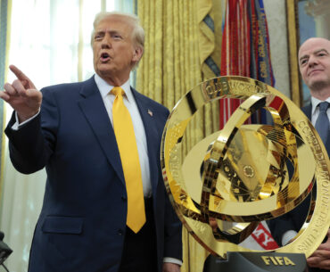 Trump with 2025 Club World Cup trophy
