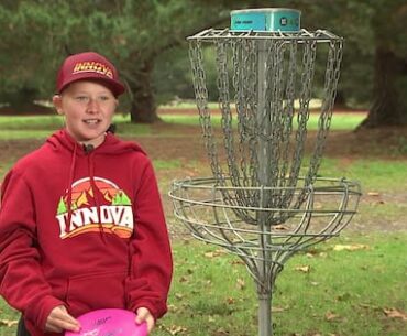 Ten-year-old disc golf star to defend world title next week in US