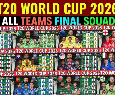 ICC T20 World Cup 2026 - All Qualified Team Final Squad | All Teams squad t20 World cup 2026 |T20 WC