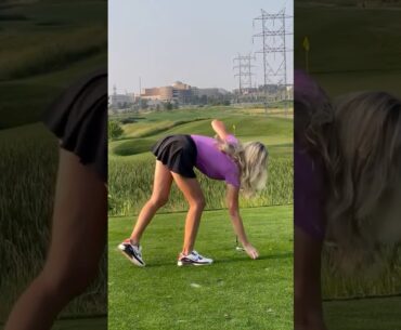 Watch this swing ☺️ #funny #shorts #reels #golf #girl #asmr
