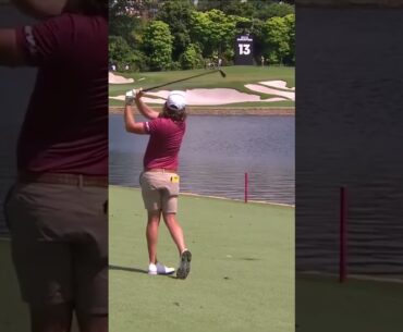 Imagine lipping this EAGLE shot out 😳 #golf #golfswing #livgolf