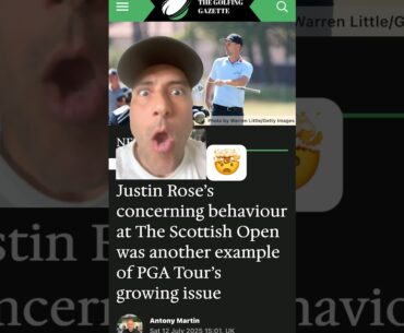 PGA Tour Pro JUSTIN ROSE LOSES IT on The Course!