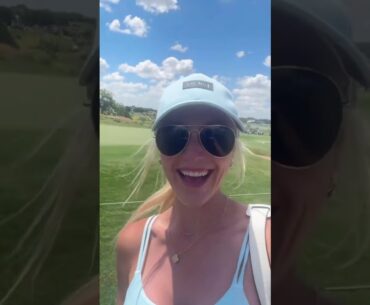 “Aim at the girl in the blue and try to play a fade into the green”  #golf #golfshot #golfclub