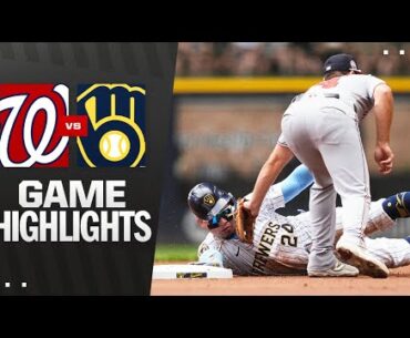 Nationals vs. Brewers Game Highlights (7/13/25) | MLB Highlights