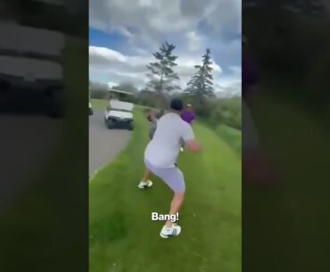 When hockey instincts kick in on the golf course #shorts