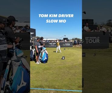 Tom Kim slow motion tee shot with driver #golf #golfpro #pgatout