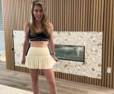 Yknktstc Women Tennis Skirt with Pocket Pleated Golf Skort