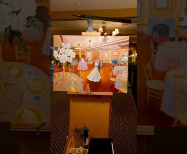 THIS country club wedding painting #liveweddingpainting #ohiowedding #weddingpainting #liveartist