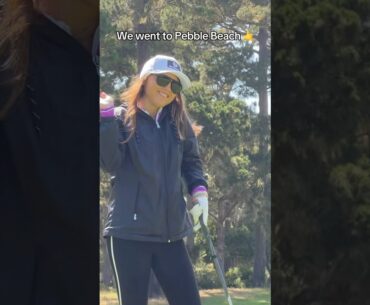 We went to Pebble Beach #pebblebeach #golf #shorts #golfgirl #fyp #golftrip