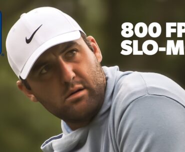 Scottie Scheffler's satisfying golf swing | ULTRA Slow-Motion Camera