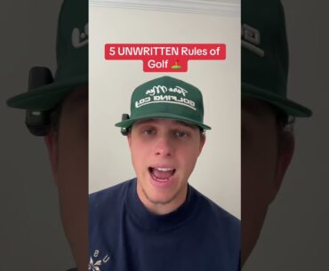 Top 5 Unwritten Golf Rules #golf #golftiktok #rules #aprilfools #fyp  #golfequipment #golfgear