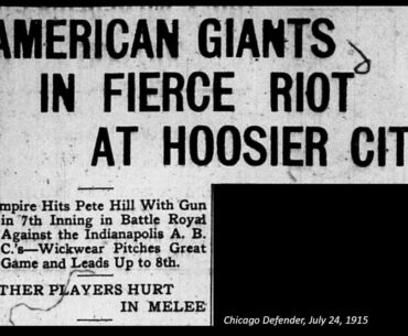 Negro League Explorations: 1916 Championship Series, Chicago American Giants vs Indianapolis ABC's