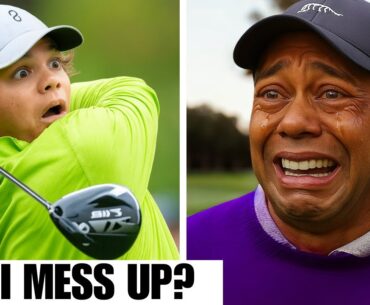 Tiger Woods FACE SAYS IT ALL.. Charlie Woods COLLAPSES At US Junior!