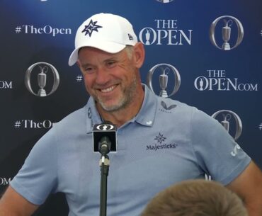 Lee Westwood has tied the lowest back nine score in Open Championship history