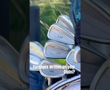 Lee Westwood has his yardages written on his clubs; know your distances #golfgear #golfequipment