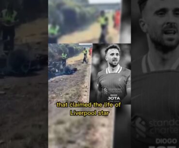 Shocking Footage Shows Diogo Jota’s Car Completely Burned After Fatal Crash#portugal #football